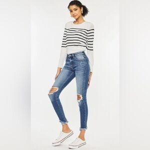 KanCan distress high rise skinny jeans